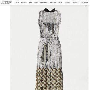 NWT - J Crew two-tone chevron sequin dress - size 00